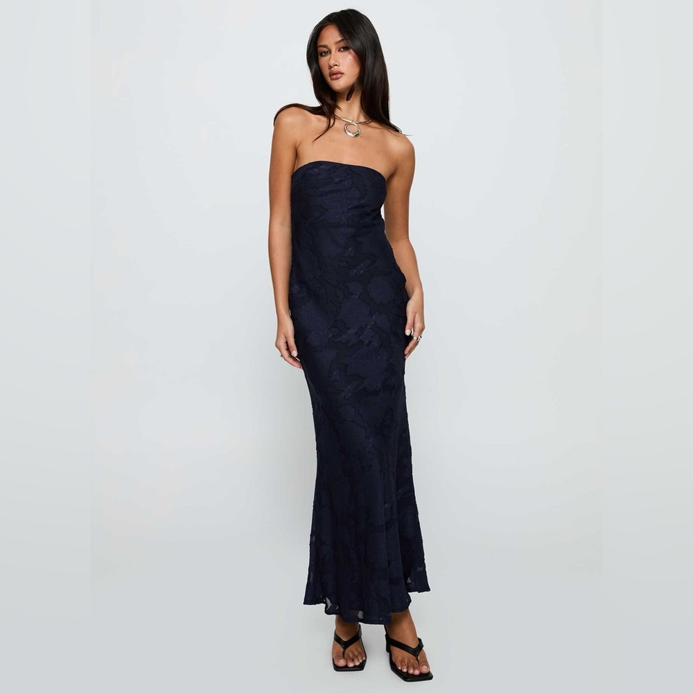 PRINCESS POLLY Haley Maxi Dress in Navy Sz US 10 NWT